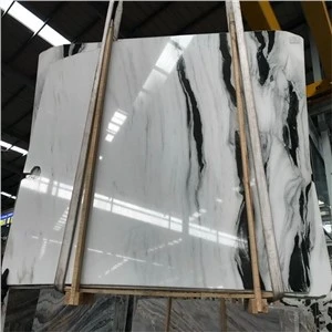 Iċ-Ċina Panda White Marble Slab