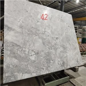 Super White Quartzite Slab Għall-Ħajt
